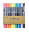 STA Aquarelle Dual Tip Fine Liner Brush Pen Non-Toxic Water Based Ink 12 pcs.