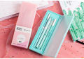 Macaroon Color Pink Mint Sakura Gel Pen Set with Pencil Box Cute School Office Pens 0.5mm Black Ink Girls Gift Stationery Multicolor. 