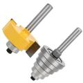 1/4 Inch Shank Rabbeting Router Bit with 6 Bearings Set for Multiple Depths 1/8 inch, 1/4 inch, 5/16 inch, 3/8 inch, 7/16 inch, 1/2 inch.