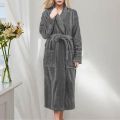 Thicken Warm Robe Women's Winter Casual Plush Shower Bathrobe Ladies Fleece Sleepwear Pajamas House Robe Kimono Dressing Gown. 
