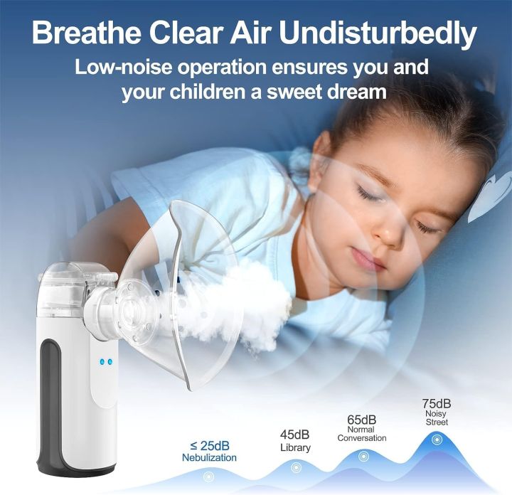 Mini Portable Nebulizer machine for baby Pocket nebulizer Mesh nebulizer  handhold Nebulizer machine for Child and Adult