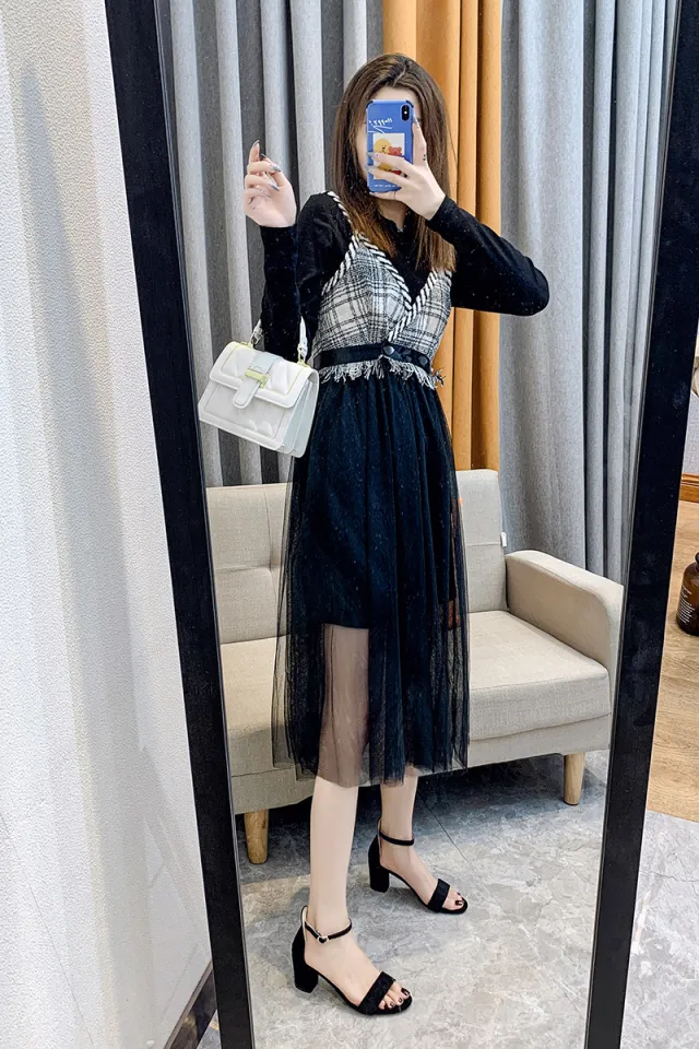 Sandals Women's Block Heel 2023 New Mid-Heel Fairy Style One Line