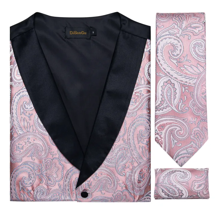 Pink%20Paisly%20Suit%20Vest%20Set%205%20PCS%20Tuxedo%20Waistcoat%20And%20Tie%20Pocket%20Square%20Cufflinks%20Tie%20Clips%20For%20Wedding%20Mens%20Clothing%20Blazer%20Vest%20-%20Image%204