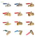 7x Heavy Duty Brass Ball Valve Shut-Off Switch, 1/4 '' Or 3/8 '' NPT Thread Pipe Fitting - Male to Male Green, 1/4.
