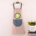Apron Waterproof And Oil Proof Kitchen Household Sling Waterproof Lemon Peel Green. 