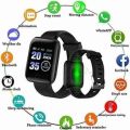 D116 Plus Smart watch Bracelets Fitness Tracker-Black.