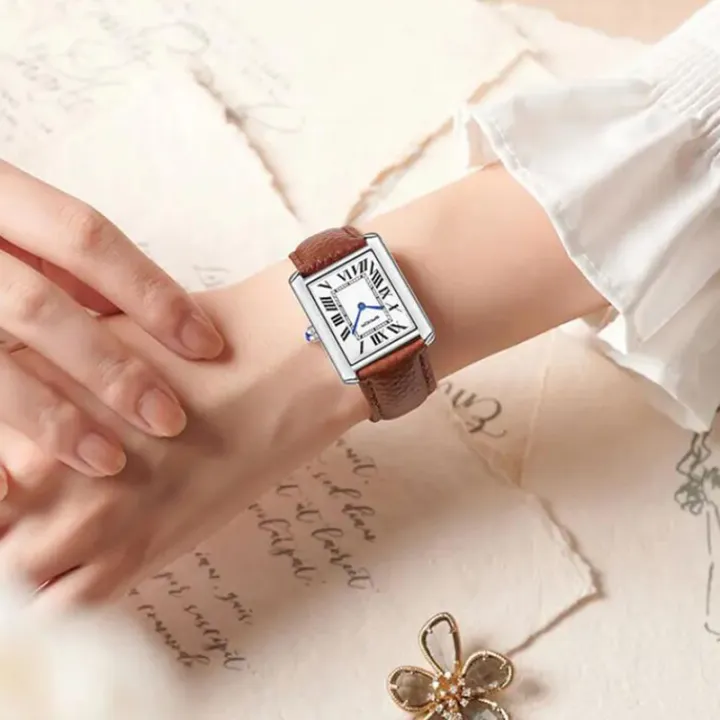 SANDA%20Women%20Quartz%20Watch%20Roman%20Numeral%20Square%20Leather%20Wristwatch%20Casual%20Lovers%20Water%20Resistant%20Ladies%20Watch%209031%20-%20Image%208
