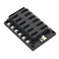12 Way Blade Fuse Block Fuse Holder Box 6 Circuit ATP/ATC/ATO with LED Indicator Adjustable 180 Degree Rotating Cover for Dual-use(Fuses not Included) Replacement for Car Truck Motorcycle Minibus. 