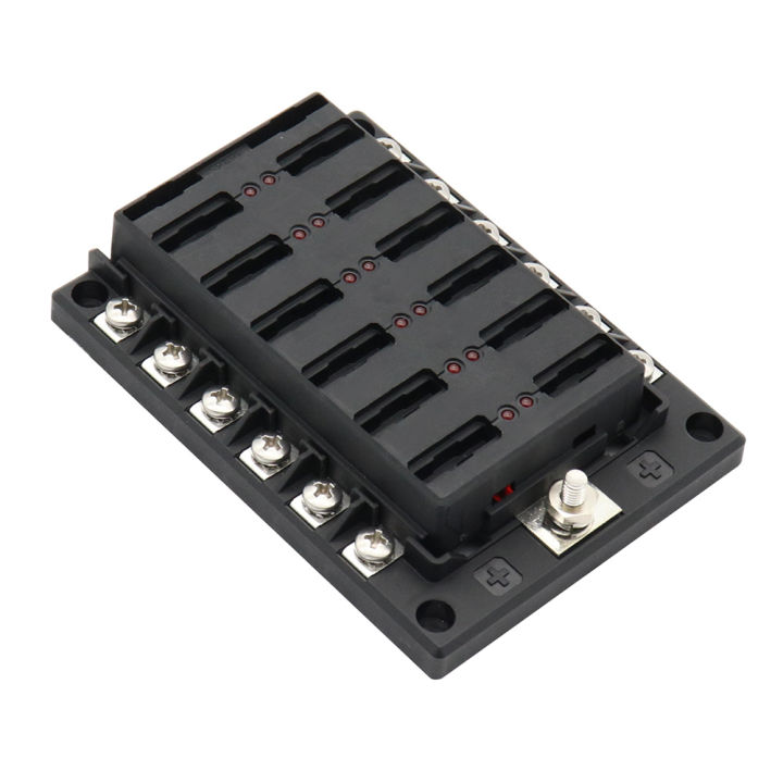 12%20Way%20Blade%20Fuse%20Block%20Fuse%20Holder%20Box%206%20Circuit%20ATP/ATC/ATO%20with%20LED%20Indicator%20Adjustable%20180%20Degree%20Rotating%20Cover%20for%20Dual-use(Fuses%20not%20Included)%20Replacement%20for%20Car%20Truck%20Motorcycle%20Minibus%20-%20Image%208