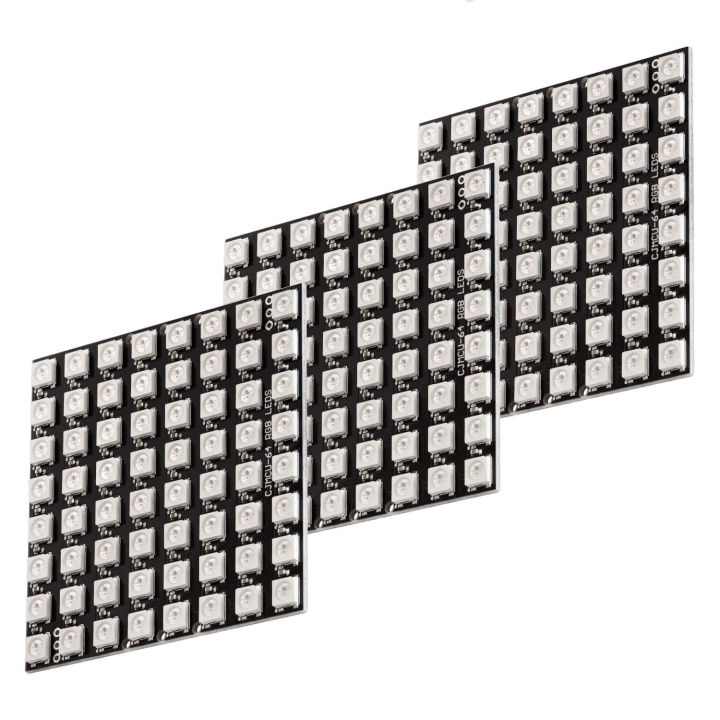 OUMERY 3 x U 64 LED Matrix Panel CJMCU-8X8 Module Compatible with for Arduino and for Raspberry Pi