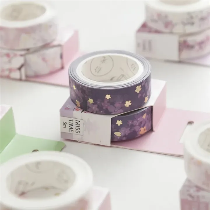 New%20Beautiful%20cherry%20blossom%20Gilding%20Washi%20Tape%20Adhesive%20Tape%20DIY%20Scrapbooking%20Sticker%20Label%20Masking%20Tape%20-%20Image%202