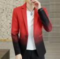 mens autumn suit collar round hcasual coat blazer top.