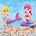 Pvc Cute Mermaid Ornament Micro Landscape Creative Aquarium Fish Tank Desk Decoration Accessories Fairy Tale Theme Layout Prop. 