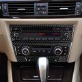Car CD Control Console Panel Sticker Carbon Fiber Decal Trim Cover for - 3 Series E90 E92 E93 2005-2012 Accessories.