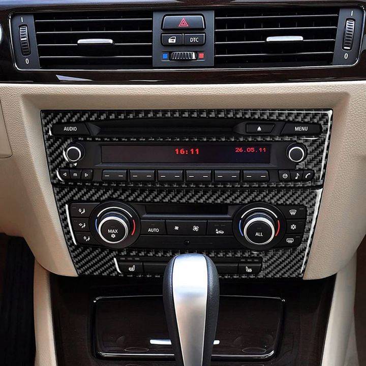 Car%20CD%20Control%20Console%20Panel%20Sticker%20Carbon%20Fiber%20Decal%20Trim%20Cover%20for%20-%203%20Series%20E90%20E92%20E93%202005-2012%20Accessories%20-%20Image%208