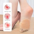 Lace Five Toes Forefoot Pads For Women High Heels Half Insoles Foot Pain Care Absorbs Shock Socks Toe Pad Inserts. 