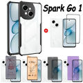 2 in 1 Tecno Spark Go 1 Shockproof Phone Case for Spark Go 2025 2024 2023 Screen Protector POP 9 8 Anti-Spy Privacy Tempered Glass. 