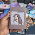 Cute Girl Small (5.4 inch* 4 inch) Pocket Notebook with classic look. 