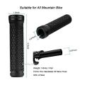Premium Bike Handlebar Grips, Single Lock-on Bike Grips, Professional Mountain Bicycle Handlebar Locking Grips with Anti-Slip, 2PCS Screw.