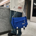 Large capacity Japanese workwear style men's bag casual student shoulder bag new ins messenger bag versatile crossbody bag women. 