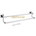 Chrome Finish Stainless Steel Bathroom Fixture Double Towel Rail/ Towel Rack Holder.