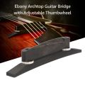 Jazz Guitar Bridge Floating Archtop Bridge with Adjustable Thumbwheel for Archtop Guitars. 