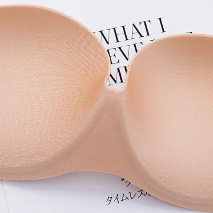 Womens%20Strapless%20Bra%20Tube%20Top%20Bra%20Push%20Up%20Beige/Black%20Brassiere%20Invisible%20Balconette%20Bra%20Seamless%20Underwear%20Wedding%20Dress%20-%20Image%204