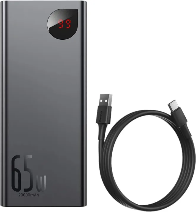Baseus%2020000mAh%20Power%20Bank%2065W%20Adaman%20Digital%20Display%20Laptop%20Portable%20Charger,%20Fast%20Charging%20USB%20C%204-Port%20PD3.0%20Battery%20Pack%20for%20MacBook/Dell/XPS/IPad/iPhone%20-%20Image%205
