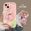 Big Eyes SpongeBob Cartoon TPU Soft Phone Case For iPhone 11 12 Mini 13 Pro Max 14 Pro 15 Pro X XS Max XR 7 8 Plus With Pendant. 