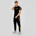 Black Cotton Combo T-Shirt & trouser Pant For Man-Black T-shirt and Pant for men. 