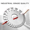 YANGS Sheet 0.3125"-0.007" Scale Anti-rust Stainless Steel Diameter Plate Ruler Measuring Tool Thickness Measurement Wire Gauge.