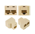 RJ45 Ethernet LAN Network Y Splitter 2 Way Adapter 3 Ports Coupler Connector NEW.