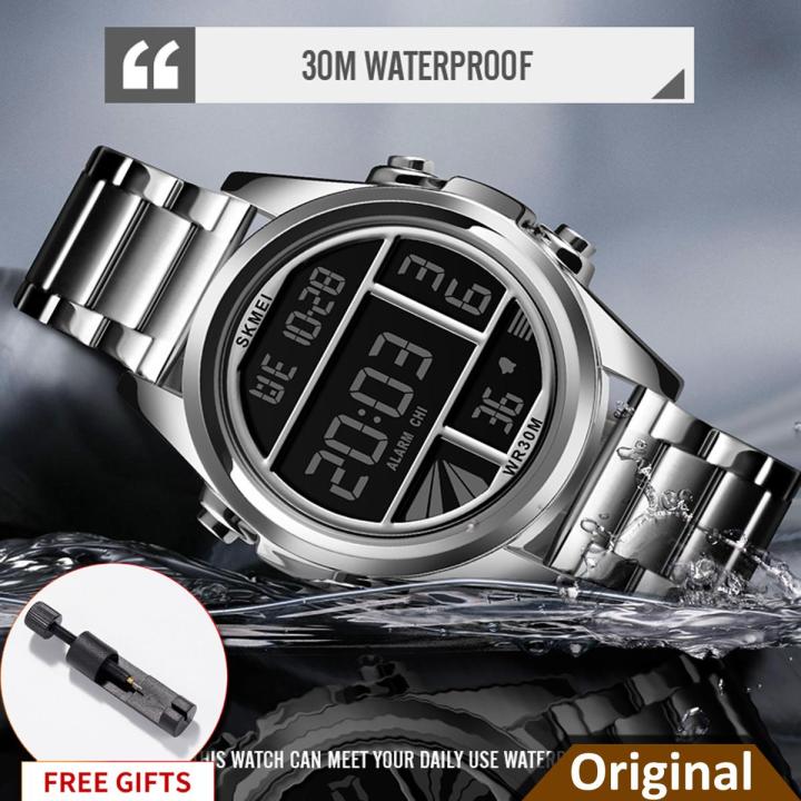 SKMEI 1448 Colorful Stainless Steel Classic Digital Men Watch