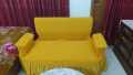 Yellow Color Turkey stretchable fabrics sofa cover for Regular Size Sofa. 