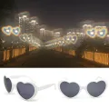 Diffraction Glasses Lightweight Cute Light Becomes Heart Effects Glasses. 