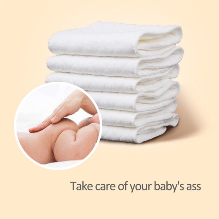 10pcs%20Reusable%20Baby%20Diapers%20Cloth%20Diaper%20Inserts%201%20piece%203%20Layer%20Insert%20100%25%20Cotton%20Washable%20Babies%20Care%20Eco-friendly%20Diaper%20-%20Image%204