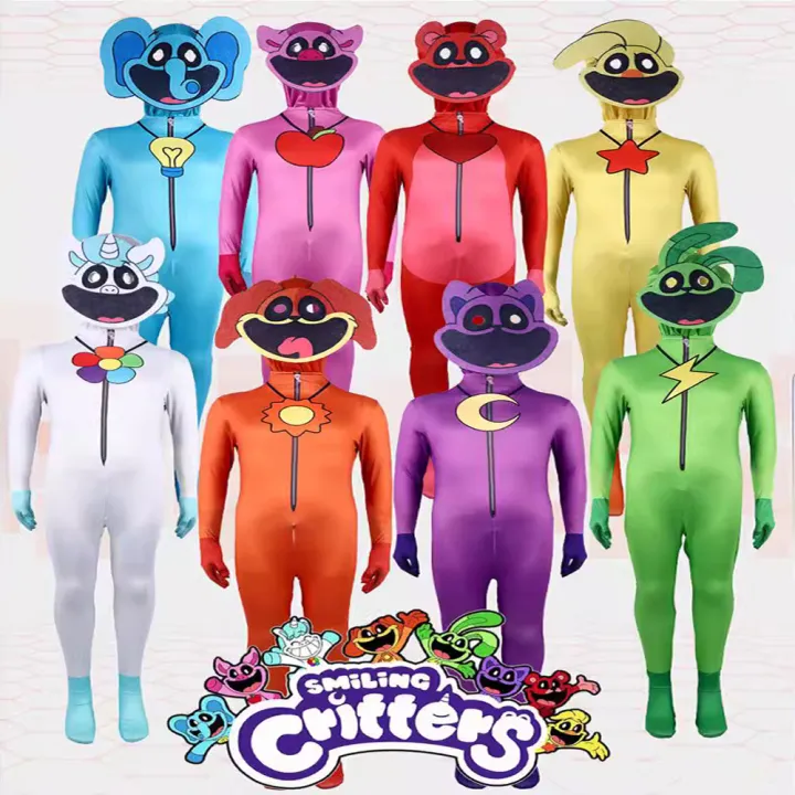 Smiling%20Critters%20Cosplay%20Costume%20Aminal%20purple%20cat%20Catnap%20Elephant%20Bear%20Bodysuit%20Jumpsuit%20Mask%20Boys%20Girls%20Halloween%20Costume%20-%20Image%202