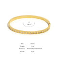 Greatera Trendy Gold Plated 316L Stainless Steel Bangles Bracelets for Women Delicate Cubic Zirconia Bracelet Party Jewelry 2024. 