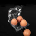 50Pcs Plastic Egg Cartons Bulk Clear Chicken Egg Tray Holder for Family Pasture Chicken Farm Business Market- 4 Grids. 