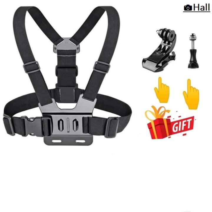 Chest Mount - 3 in 1 Gopro Accessories, Camera Accessories Kit - SHOOT Adjustable Harness Chest Strap Mount