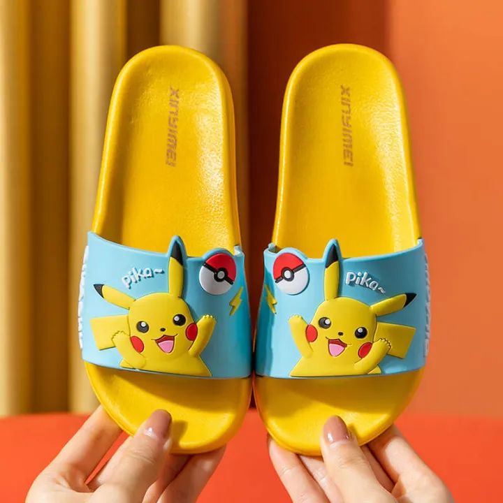 2021%20Pikachu%20Children's%20Cartoon%20Cute%20Boys%20and%20Girls%20Baby%20Home%20Bathroom%20Anti%20slip%20Slippers%20-%20Image%208