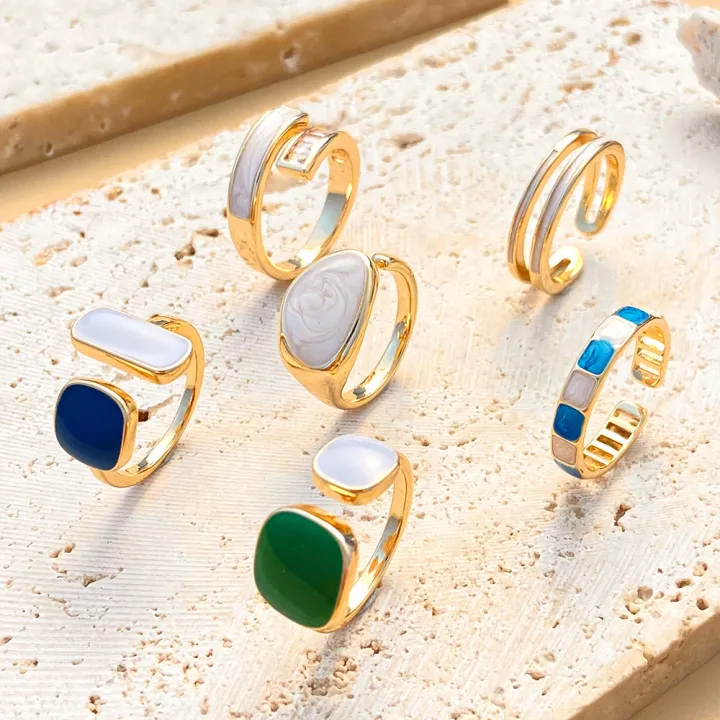 6Pcs%20Gold%20Enamel%20Boho%20Knuckle%20Joint%20Ring%20Set%20French%20Vintage%20Irregular%20Green%20Drip%20Oil%20Stacked%20Ring%20Set%20Trendy%20Layered%20Full%20Finger%20Jewelry%20Gift%20-%20Image%202
