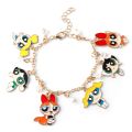 (New) anime Powerpuff Girls cute cartoon bracelet for women charm bangle bracelet kawaii cosplay jewelry accessories gift. 