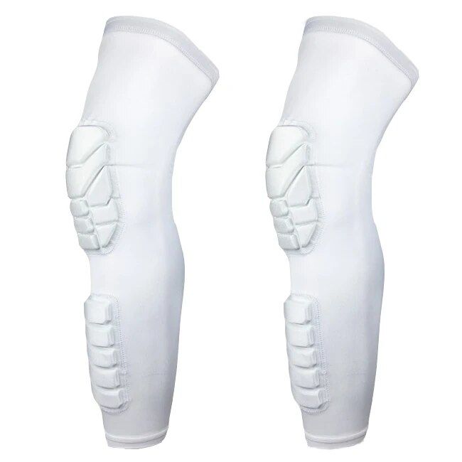 【Hey my home】Plus Size XXL Long Knee Pads Running Leg Sleeve Calf Brace Protector Sport Kneepad Football Shin Guard
