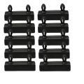 10Pieces Black Replacements Sofa Bed Slat Base Plastic Centre Caps or End Caps Holders Furniture Parts Inner Rubber Sleeve. 