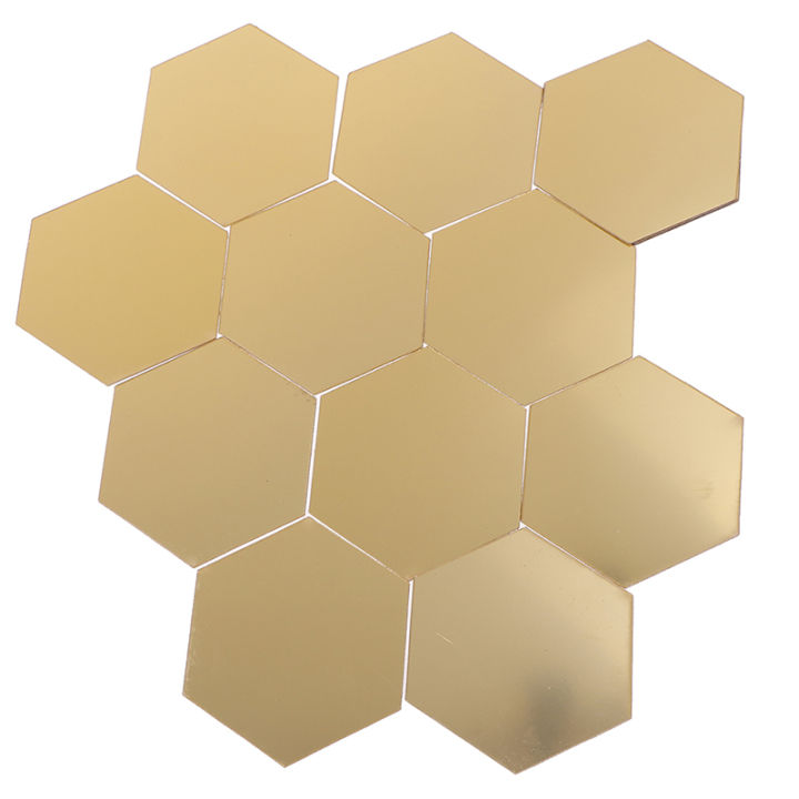 12Pcs%20Hexagonal%20Frame%20Stereoscopic%20Mirror%20Wall%20Sticker%20Decoration%20Podazz%20-%20Image%202