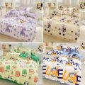 ZCotton Four-Piece Set Cartoon Bed Sheet Duvet Cover Children's Cotton Three-Piece Fitted Sheet Student Bedding Boys and Girls. 