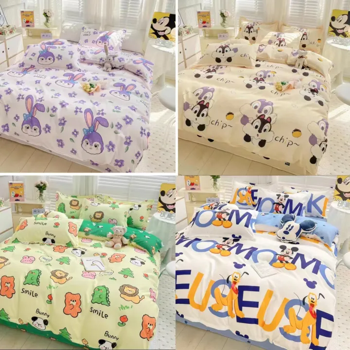 ZCotton%20Four-Piece%20Set%20Cartoon%20Bed%20Sheet%20Duvet%20Cover%20Children's%20Cotton%20Three-Piece%20Fitted%20Sheet%20Student%20Bedding%20Boys%20and%20Girls%20-%20Image%205