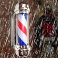 Barber Pole Light, Red Blue Rotating, Waterproof ,Rainproof ,Wall Mount Hair Salon Barber Shop Rotating Light for Outdoor Hair Salon. 