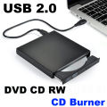 USB 2.0 External DVD CD RW Disc Writer Player Drive For PC Laptop Notebook + USB Power Cable Data Cable.